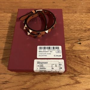 Valentino Rockstud Calfskin double Starp bracelet